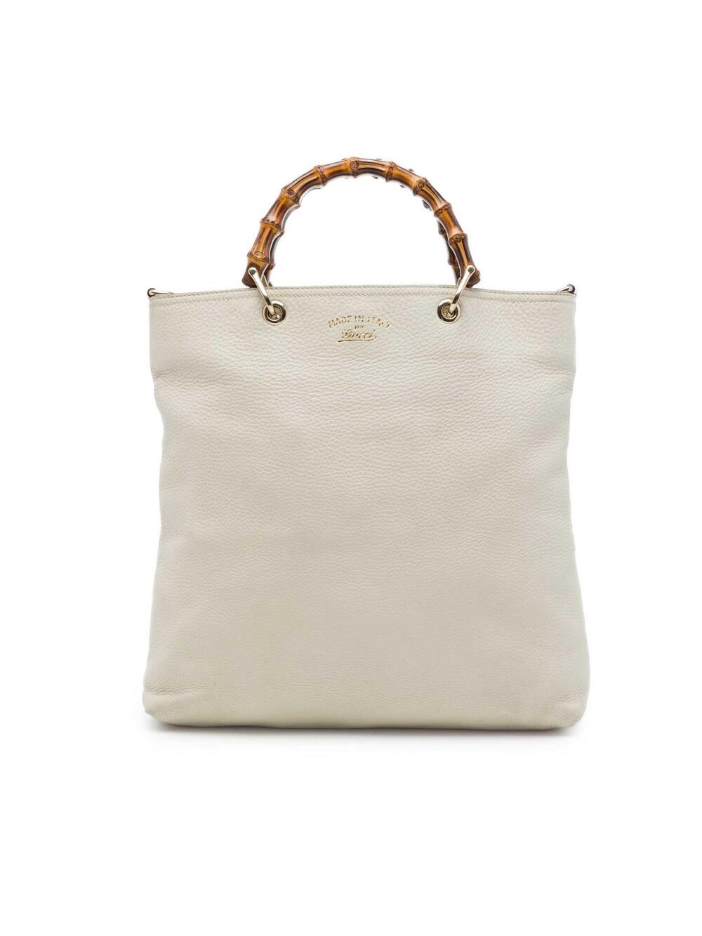 Gucci Tall Calfskin Bamboo Shopper Tote #347896G55B